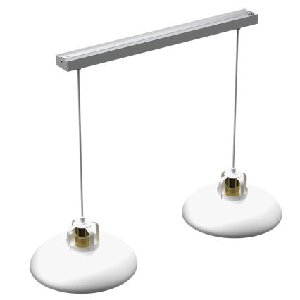Brilagi - Hanglamp aan een koord FLAMENGO 2xE27/60W/230V wit