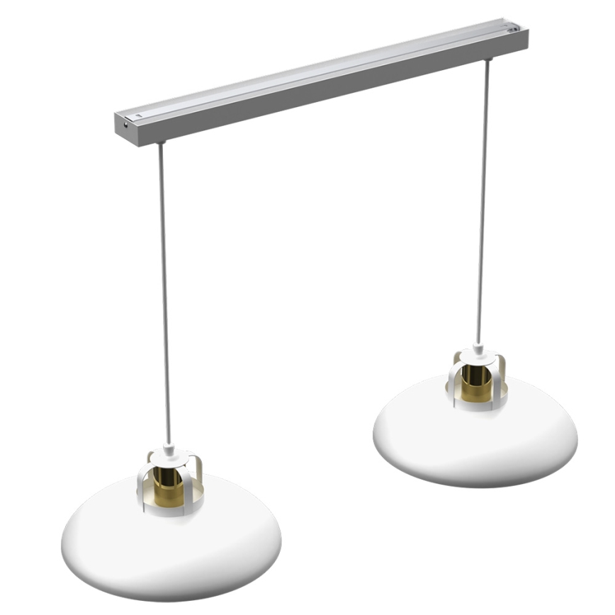 Brilagi - Hanglamp aan een koord FLAMENGO 2xE27/60W/230V wit