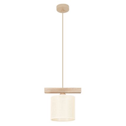 Brilagi - Hanglamp aan een koord FOREST 1xE27/15W/230V grenen/bruin/crème