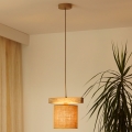 Brilagi - Hanglamp aan een koord FOREST 1xE27/15W/230V grenen/bruin