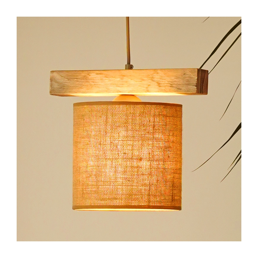Brilagi - Hanglamp aan een koord FOREST 1xE27/15W/230V grenen/bruin