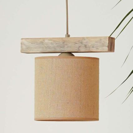 Brilagi - Hanglamp aan een koord FOREST 1xE27/15W/230V grenen/bruin