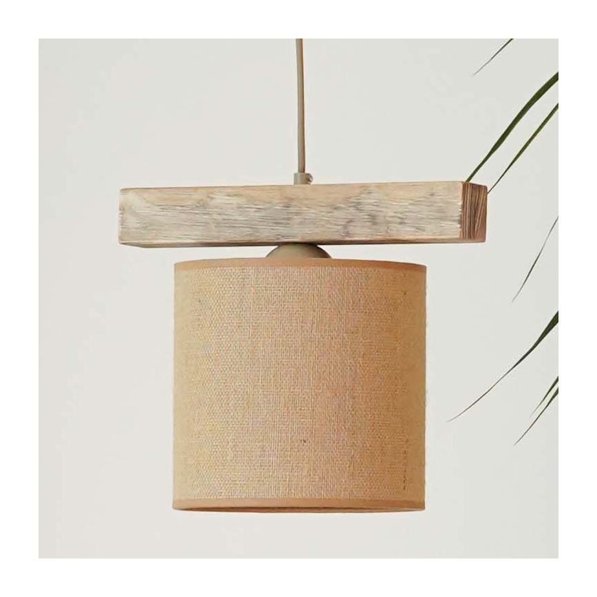 Brilagi - Hanglamp aan een koord FOREST 1xE27/15W/230V grenen/bruin