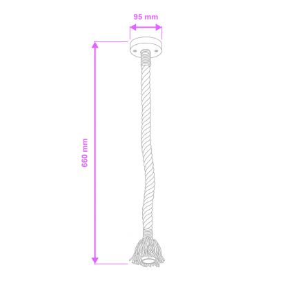 Brilagi - Hanglamp aan een koord KOS 1xE27/60W/230V beuken