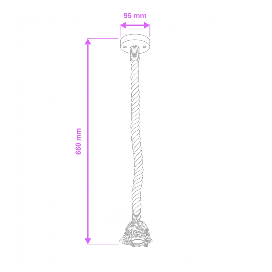 Brilagi - Hanglamp aan een koord KOS 1xE27/60W/230V beuken