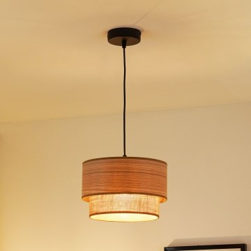 Brilagi - Hanglamp aan een koord MONTANA BOHO 1xE27/15W/230V diameter 25 cm bruin/zwart