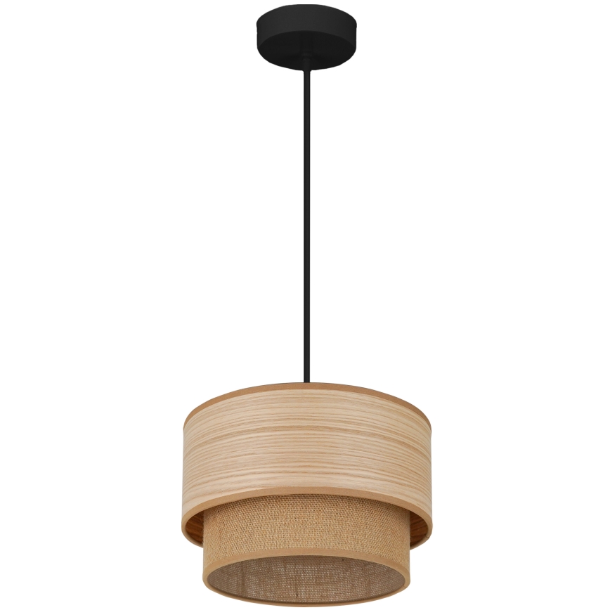 Brilagi - Hanglamp aan een koord MONTANA BOHO 1xE27/15W/230V diameter 25 cm bruin/zwart