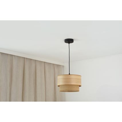 Brilagi - Hanglamp aan een koord MONTANA BOHO 1xE27/15W/230V diameter 25 cm bruin/zwart