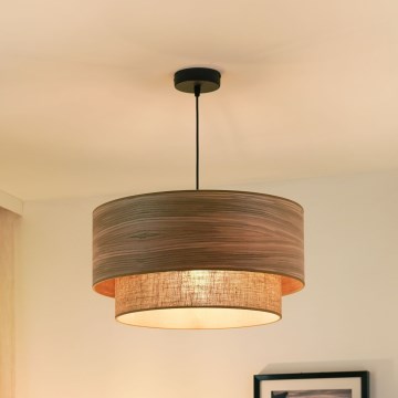 Brilagi - Hanglamp aan een koord MONTANA BOHO 1xE27/15W/230V diameter 45 cm bruin/zwart