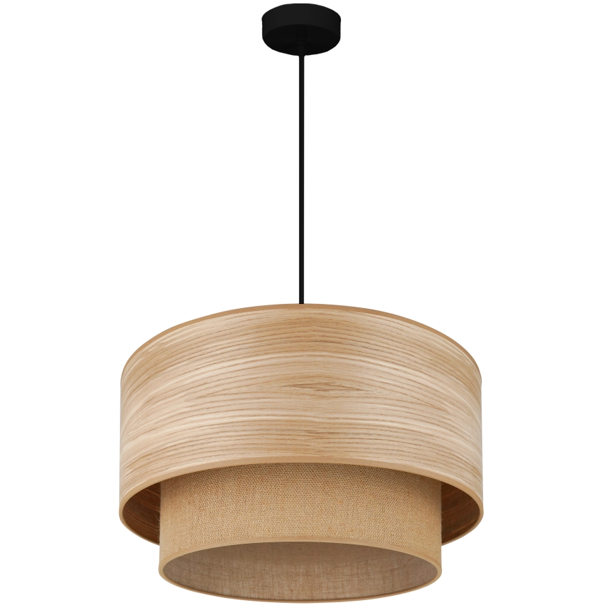 Brilagi - Hanglamp aan een koord MONTANA BOHO 1xE27/15W/230V diameter 45 cm bruin/zwart
