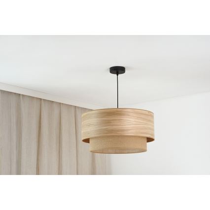 Brilagi - Hanglamp aan een koord MONTANA BOHO 1xE27/15W/230V diameter 45 cm bruin/zwart