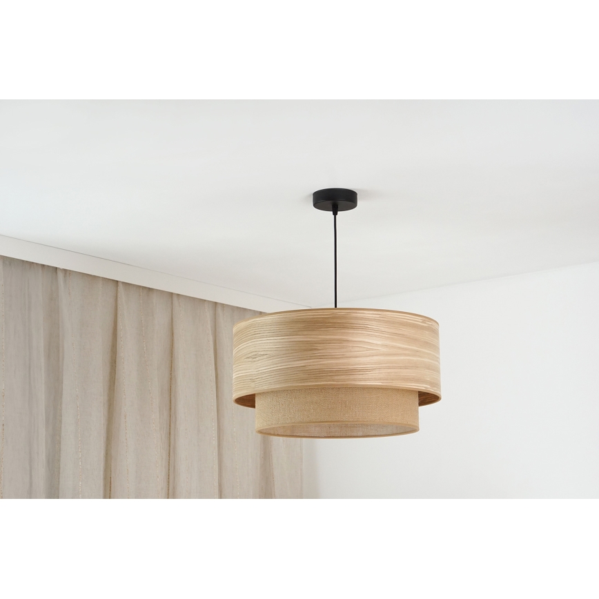 Brilagi - Hanglamp aan een koord MONTANA BOHO 1xE27/15W/230V diameter 45 cm bruin/zwart