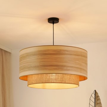 Brilagi - Hanglamp aan een koord MONTANA BOHO 1xE27/15W/230V diameter 60 cm bruin/zwart