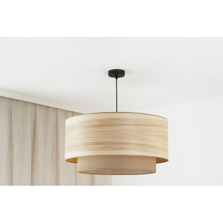 Brilagi - Hanglamp aan een koord MONTANA BOHO 1xE27/15W/230V diameter 60 cm bruin/zwart