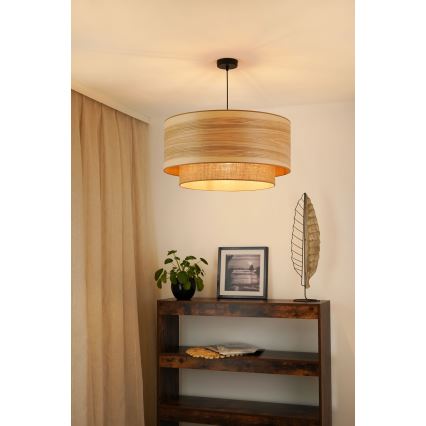 Brilagi - Hanglamp aan een koord MONTANA BOHO 1xE27/15W/230V diameter 60 cm bruin/zwart