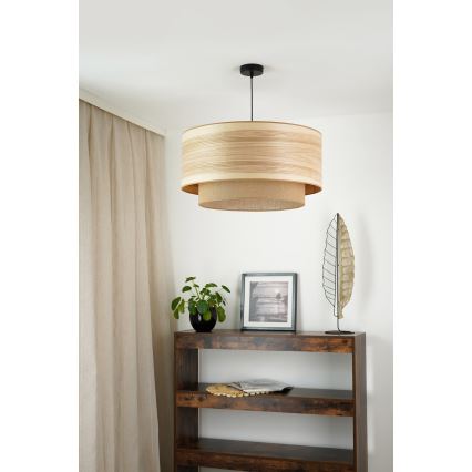 Brilagi - Hanglamp aan een koord MONTANA BOHO 1xE27/15W/230V diameter 60 cm bruin/zwart