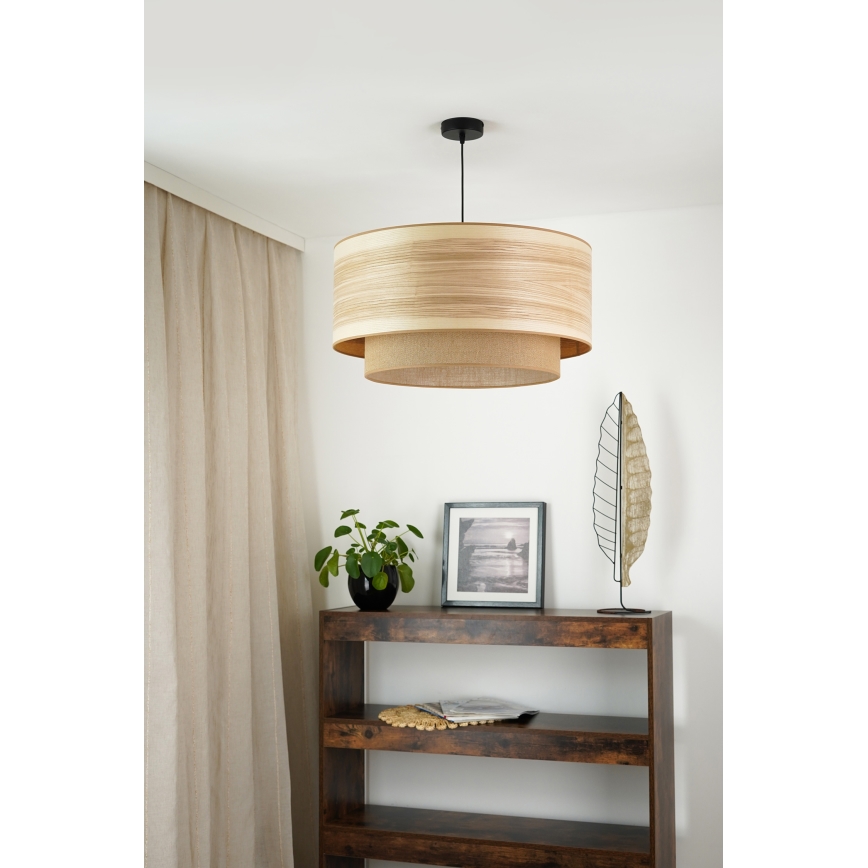 Brilagi - Hanglamp aan een koord MONTANA BOHO 1xE27/15W/230V diameter 60 cm bruin/zwart
