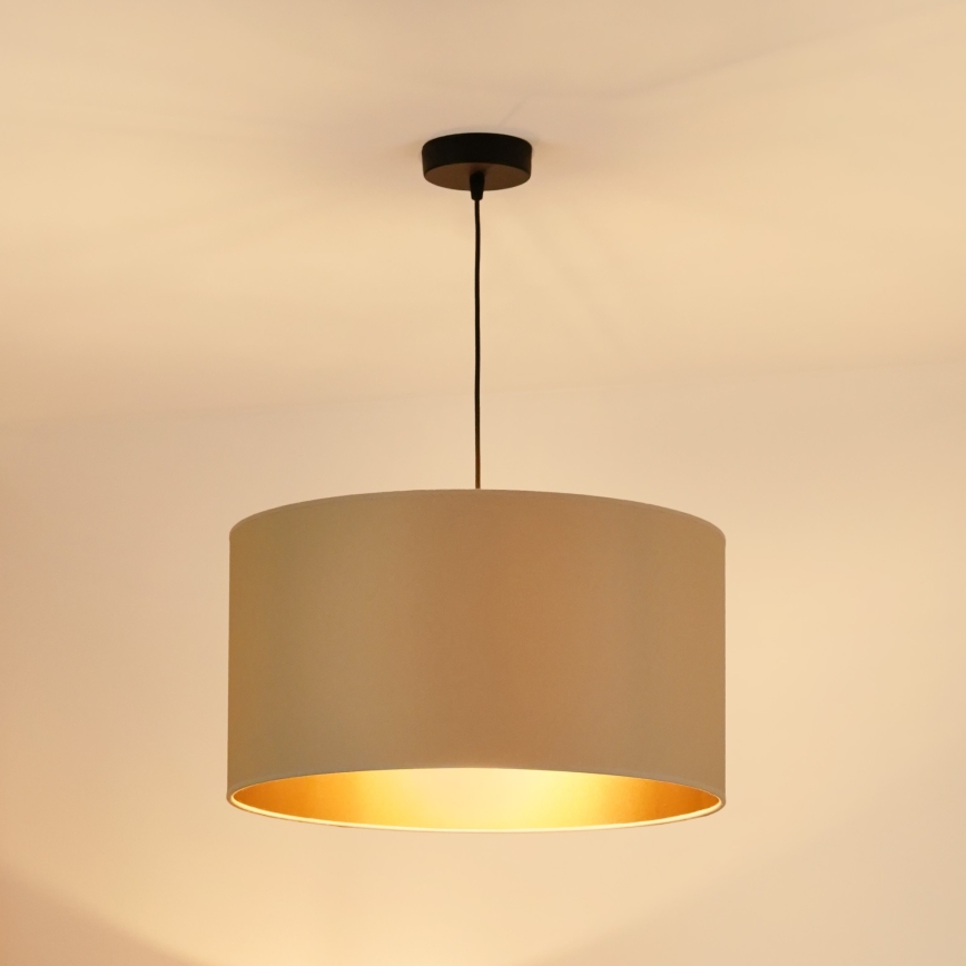 Brilagi - Hanglamp aan een koord OREGON ROLLER VEGE 1xE27/15W/230V diameter 45 cm beige