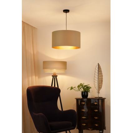 Brilagi - Hanglamp aan een koord OREGON ROLLER VEGE 1xE27/15W/230V diameter 45 cm beige