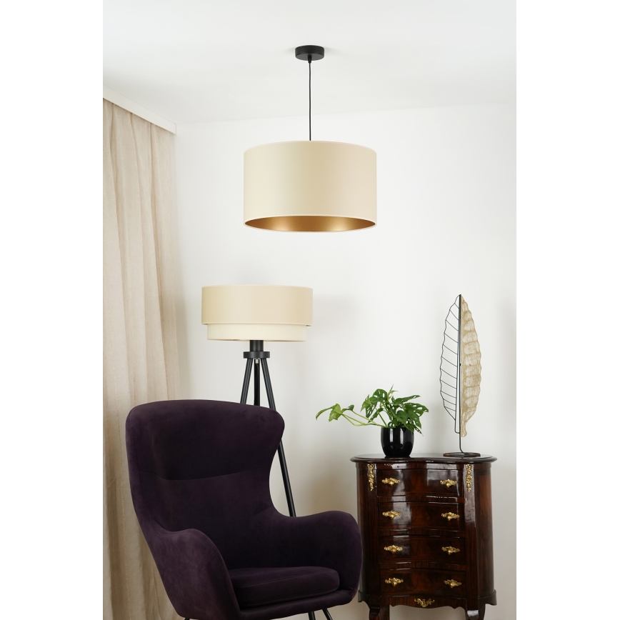 Brilagi - Hanglamp aan een koord OREGON ROLLER VEGE 1xE27/15W/230V diameter 45 cm beige