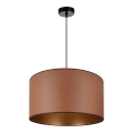 Brilagi - Hanglamp aan een koord OREGON ROLLER VEGE 1xE27/15W/230V diameter 45 cm bruin