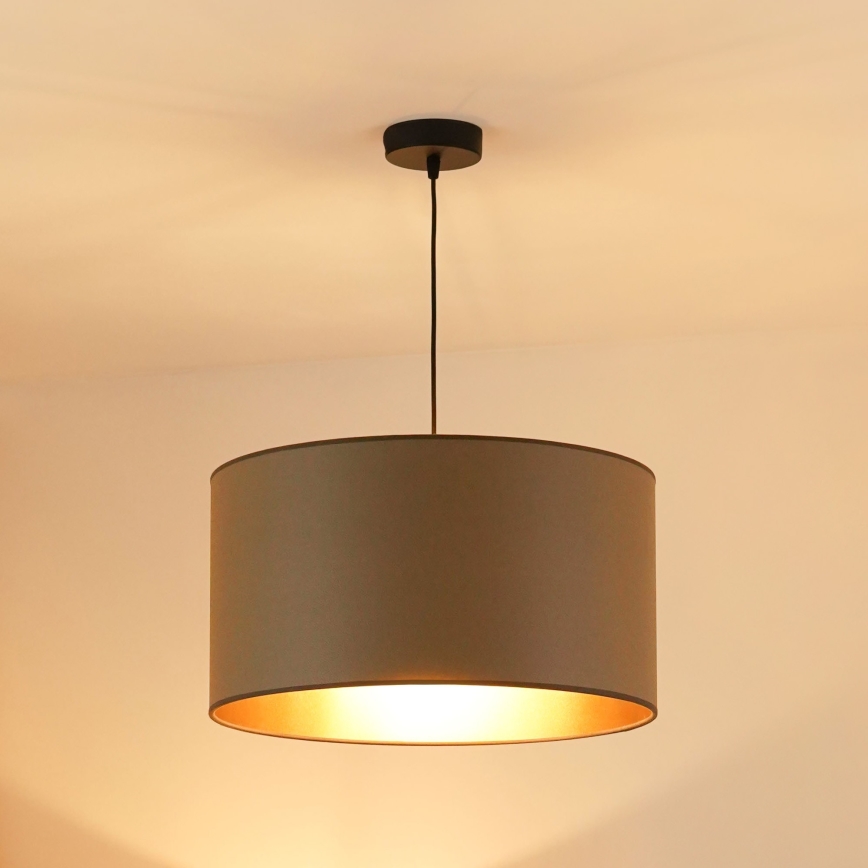 Brilagi - Hanglamp aan een koord OREGON ROLLER VEGE 1xE27/15W/230V diameter 45 cm grijs