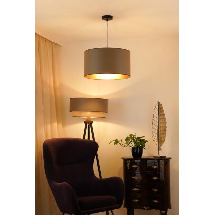 Brilagi - Hanglamp aan een koord OREGON ROLLER VEGE 1xE27/15W/230V diameter 45 cm grijs