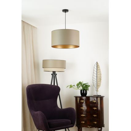 Brilagi - Hanglamp aan een koord OREGON ROLLER VEGE 1xE27/15W/230V diameter 45 cm grijs
