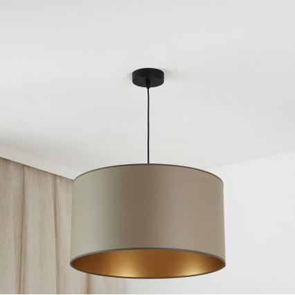 Brilagi - Hanglamp aan een koord OREGON ROLLER VEGE 1xE27/15W/230V diameter 45 cm grijs