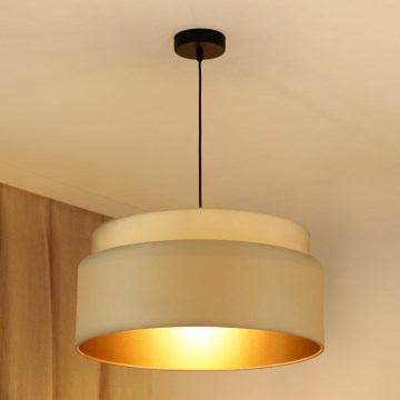 Brilagi - Hanglamp aan een koord OREGON VEGE 1xE27/15W/230V diameter 45 cm beige