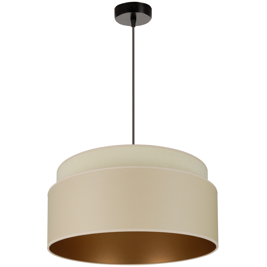Brilagi - Hanglamp aan een koord OREGON VEGE 1xE27/15W/230V diameter 45 cm beige