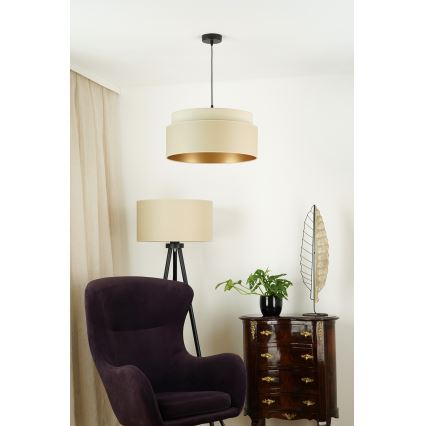 Brilagi - Hanglamp aan een koord OREGON VEGE 1xE27/15W/230V diameter 45 cm beige