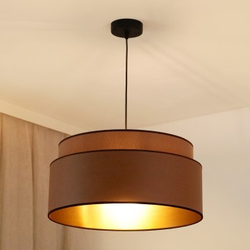Brilagi - Hanglamp aan een koord OREGON VEGE 1xE27/15W/230V diameter 45 cm bruin