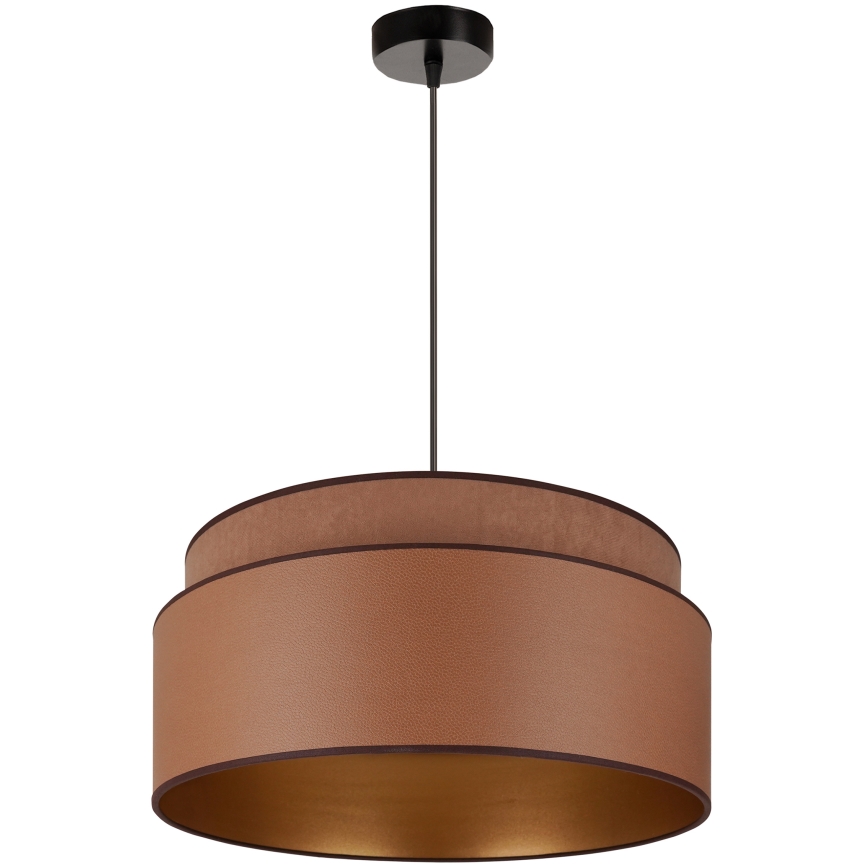 Brilagi - Hanglamp aan een koord OREGON VEGE 1xE27/15W/230V diameter 45 cm bruin