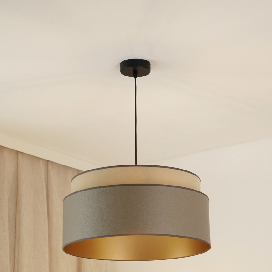 Brilagi - Hanglamp aan een koord OREGON VEGE 1xE27/15W/230V diameter 45 cm grijs