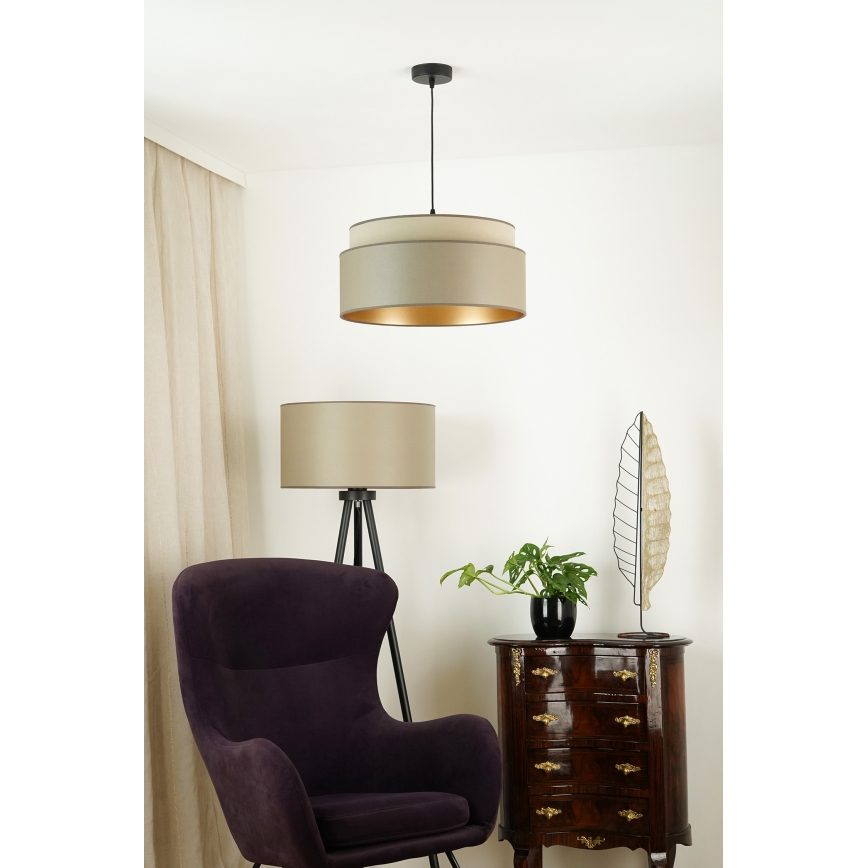 Brilagi - Hanglamp aan een koord OREGON VEGE 1xE27/15W/230V diameter 45 cm grijs