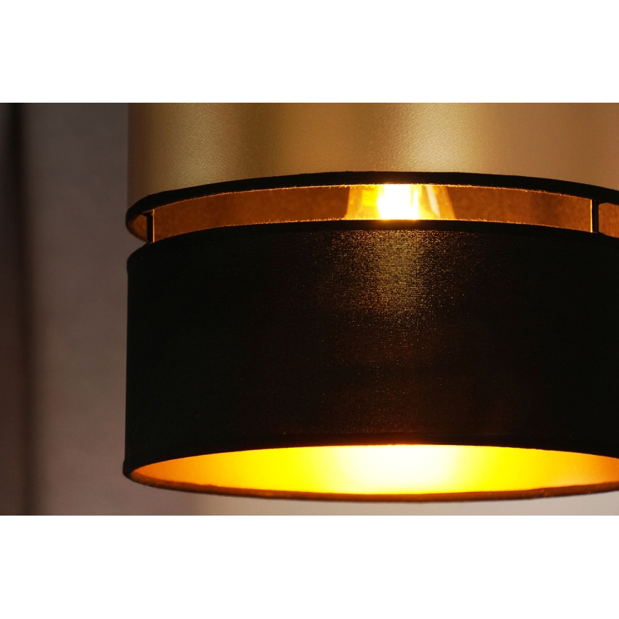 Brilagi - Hanglamp aan een koord ROYAL 1xE27/15W/230V diameter 25 cm zwart/goud