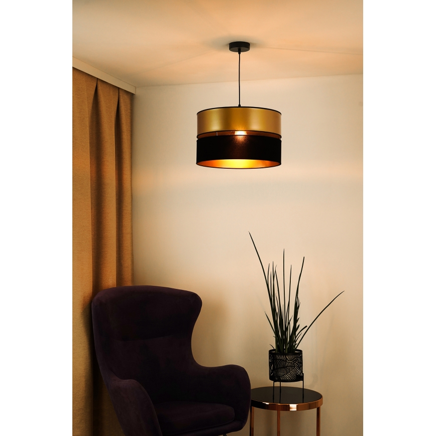 Brilagi - Hanglamp aan een koord ROYAL 1xE27/15W/230V diameter 40 cm zwart/goud