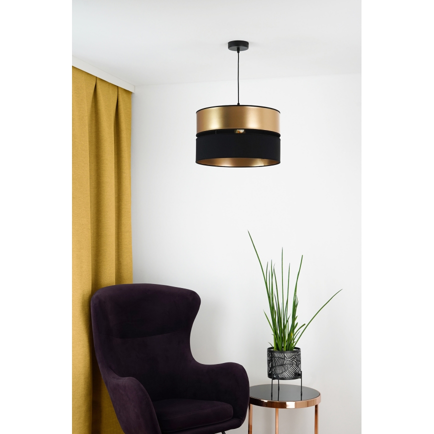 Brilagi - Hanglamp aan een koord ROYAL 1xE27/15W/230V diameter 40 cm zwart/goud