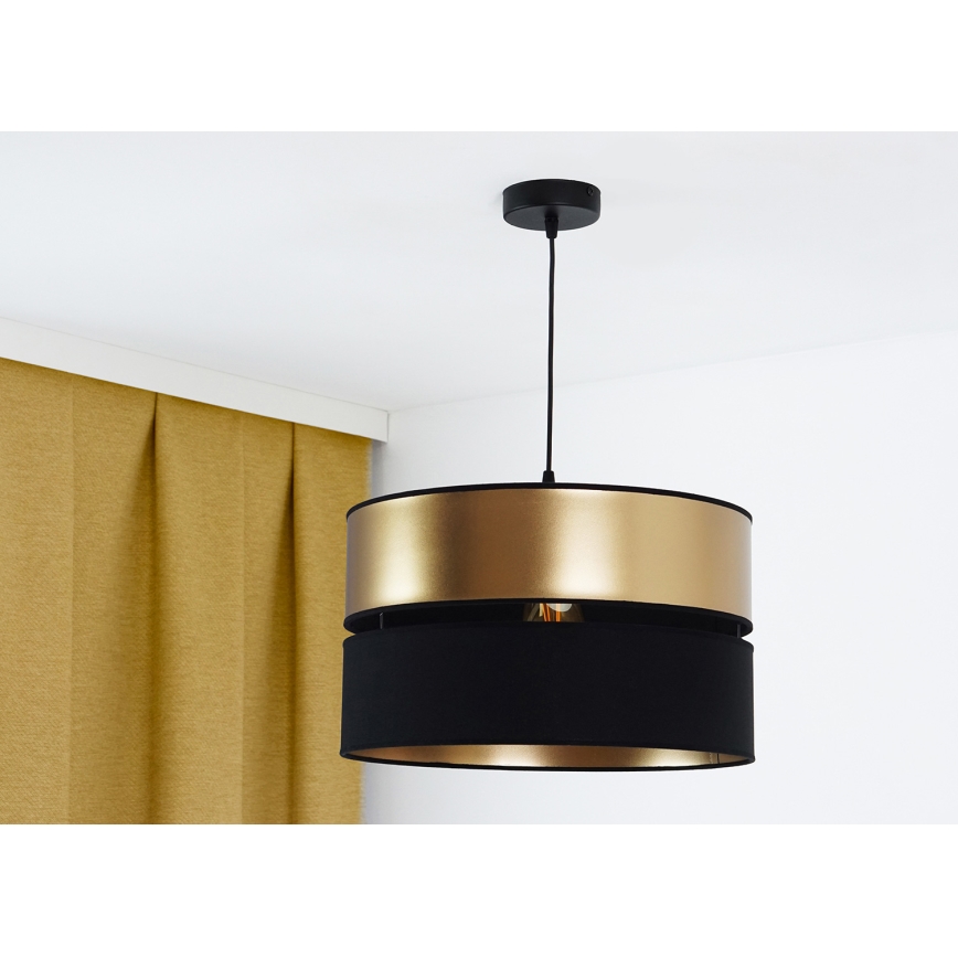 Brilagi - Hanglamp aan een koord ROYAL 1xE27/15W/230V diameter 40 cm zwart/goud