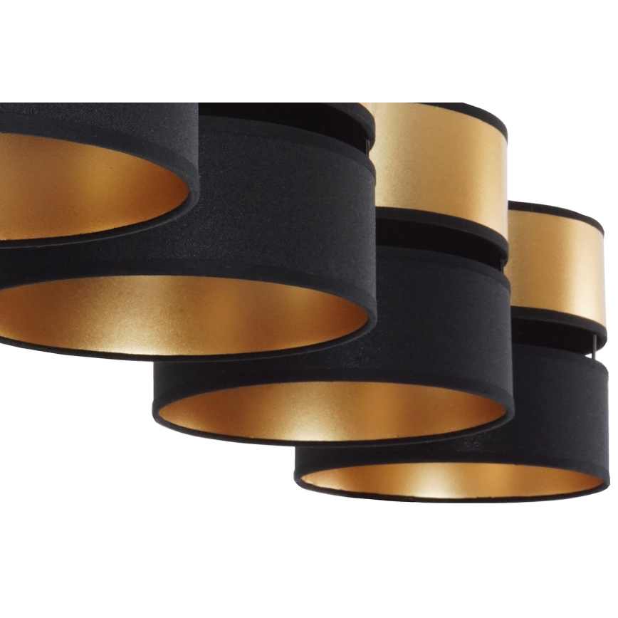 Brilagi - Hanglamp aan een koord ROYAL 4xE27/15W/230V zwart/goud