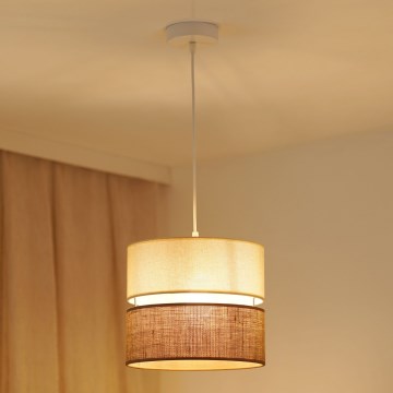 Brilagi - Hanglamp aan een koord ROYAL YUTE 1xE27/15W/230V diameter 25 cm beige/crème