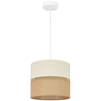Brilagi - Hanglamp aan een koord ROYAL YUTE 1xE27/15W/230V diameter 25 cm beige/crème