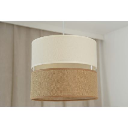 Brilagi - Hanglamp aan een koord ROYAL YUTE 1xE27/15W/230V diameter 25 cm beige/crème