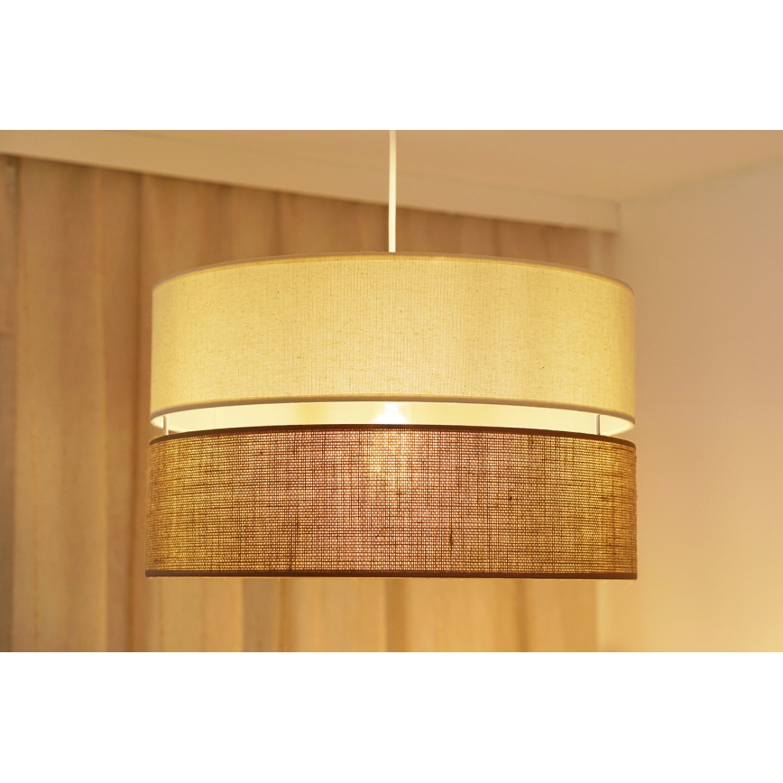 Brilagi - Hanglamp aan een koord ROYAL YUTE 1xE27/15W/230V diameter 40 cm beige/crème