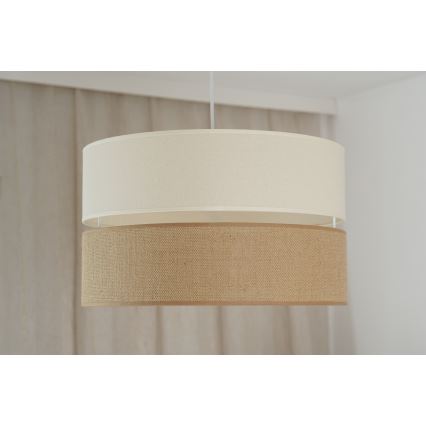 Brilagi - Hanglamp aan een koord ROYAL YUTE 1xE27/15W/230V diameter 40 cm beige/crème