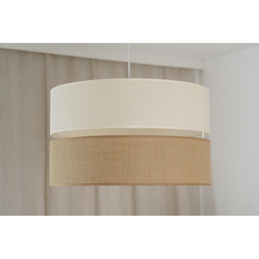 Brilagi - Hanglamp aan een koord ROYAL YUTE 1xE27/15W/230V diameter 40 cm beige/crème