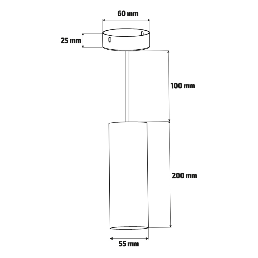 Brilagi - Hanglamp aan een koord SELE 1xGU10/30W/230V wit/eiken decor
