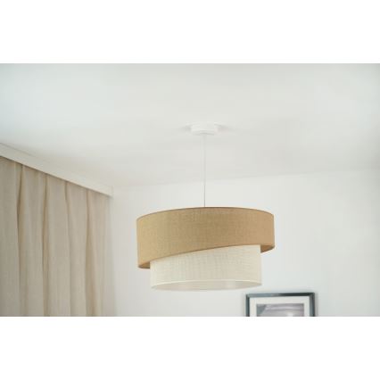 Brilagi - Hanglamp aan een koord SHINE 1xE27/15W/230V diameter 50 cm beige/crème