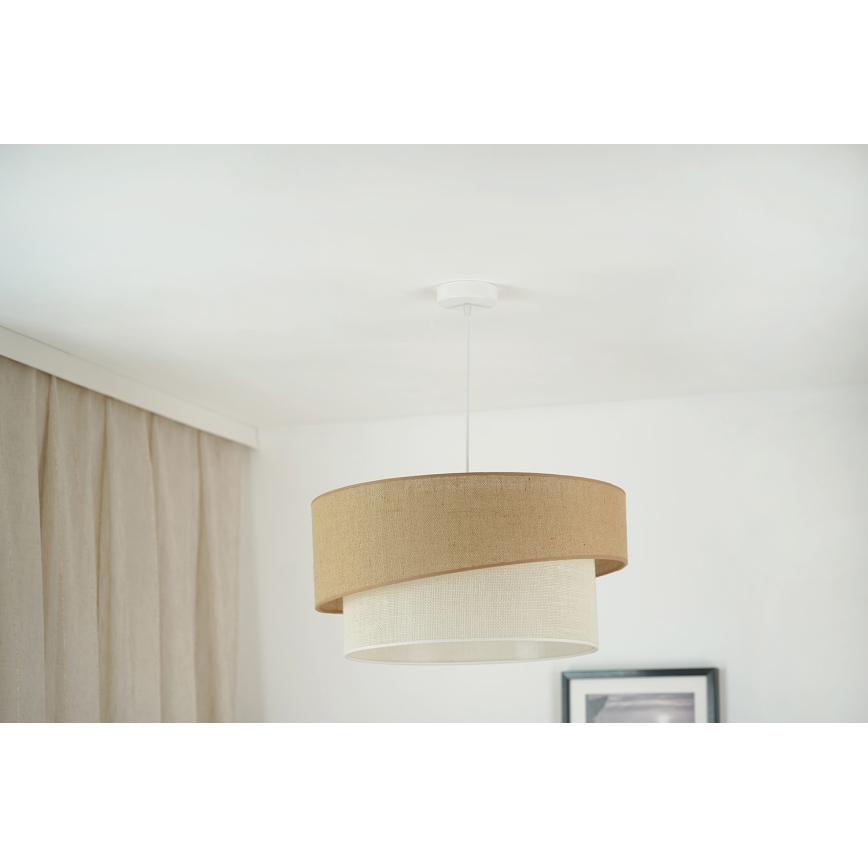 Brilagi - Hanglamp aan een koord SHINE 1xE27/15W/230V diameter 50 cm beige/crème
